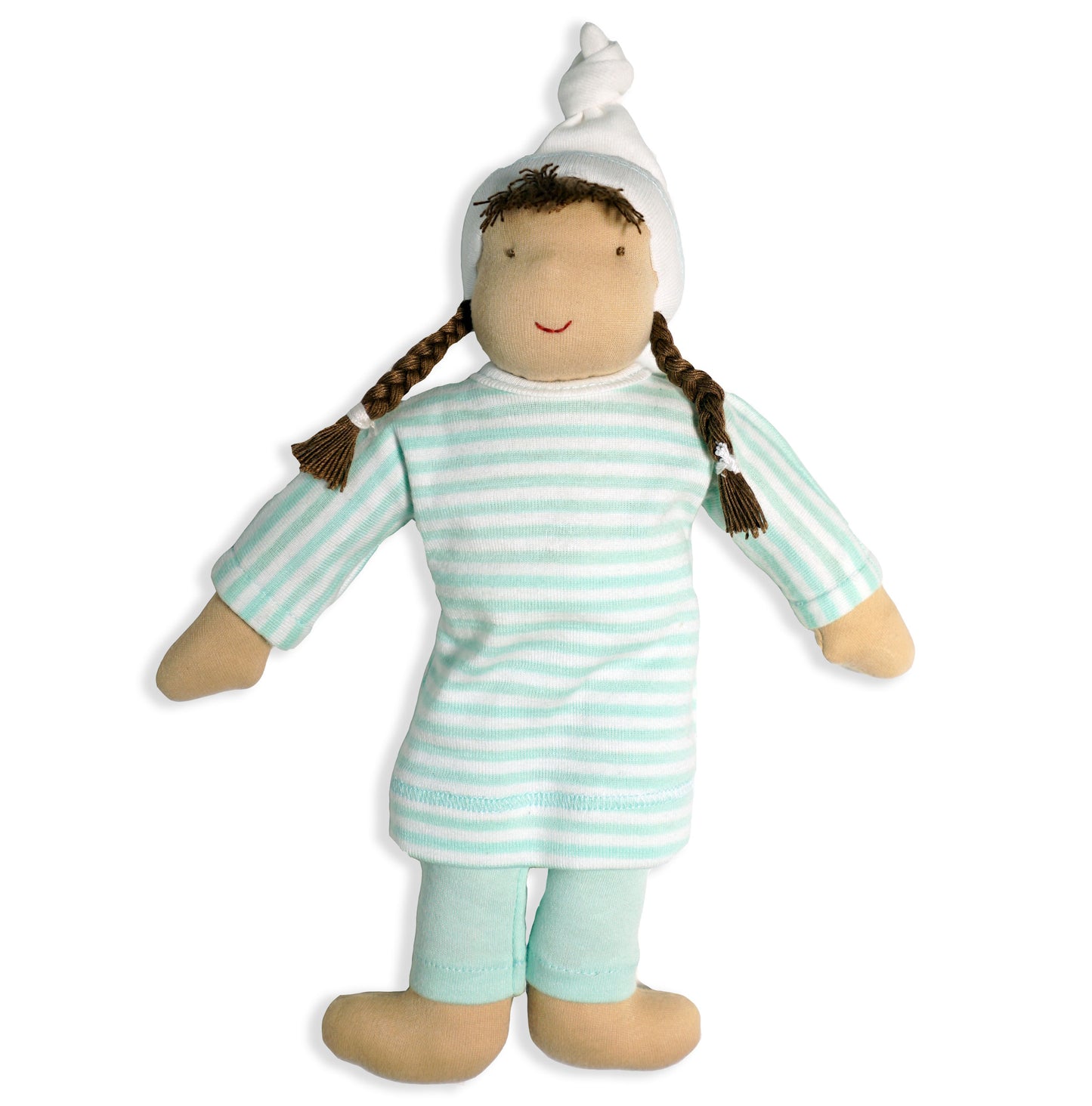 Stoff-Püppchen „Lily“ Türkis – aus Bio-Baumwolle