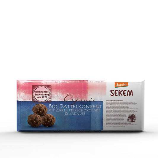 % Demeter Bio Dattelkonfekt Schokolade & Erdnuss (120 g)