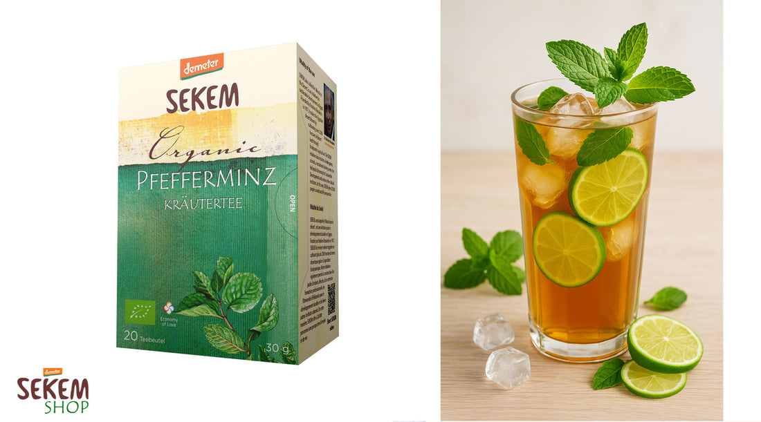 Hausgemachter Pfefferminz-Eistee