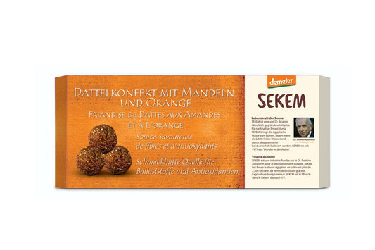 Demeter Bio Dattelkonfekt Orange & Mandel (120 g)