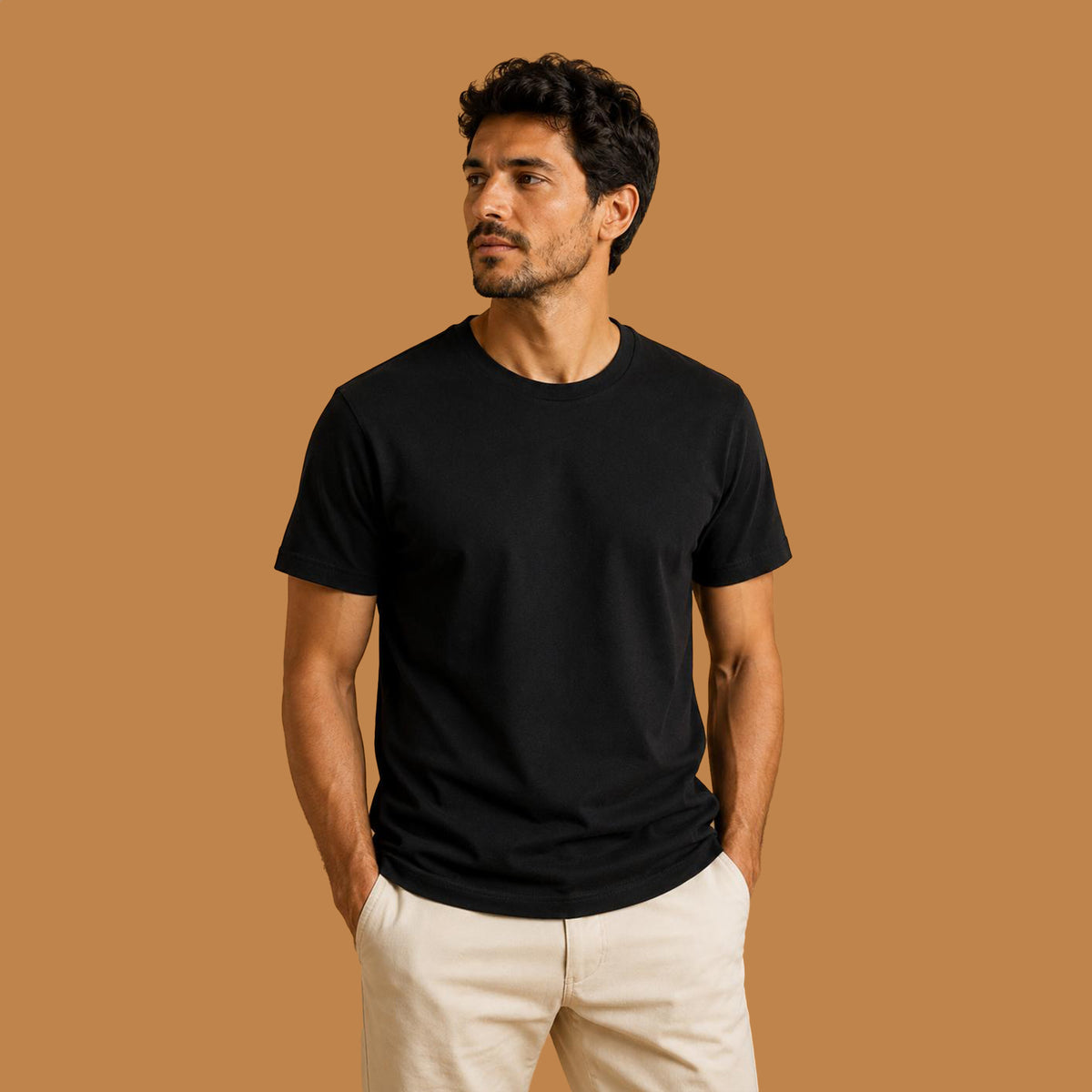 Herren T-Shirt aus Bio-Baumwolle - schwarz, olivgrün, burgunderrot
