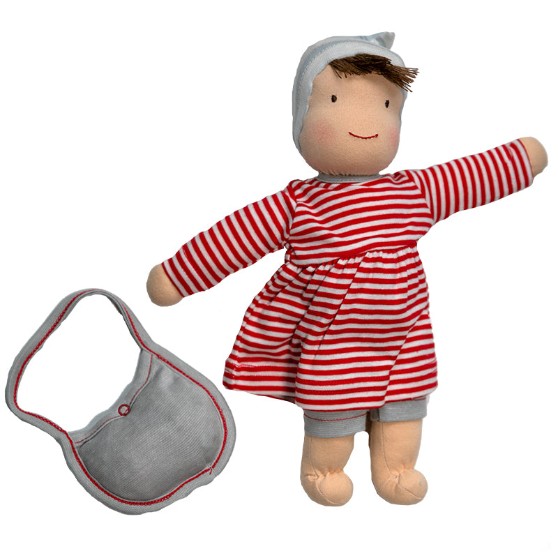 Stoff-Puppe „Shereen“ mit Tasche und Kleidung zum Wechseln – aus Bio-Baumwolle